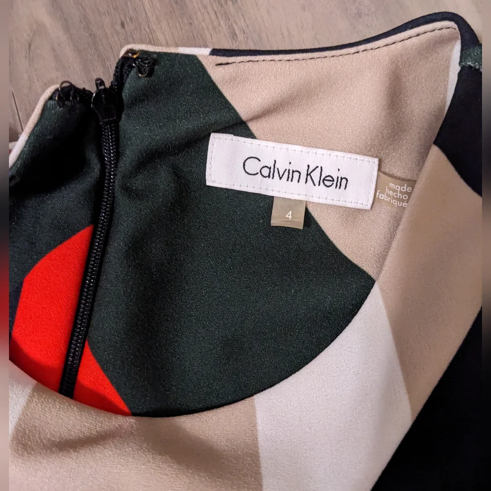 Calvin Klein dressy colorful slim dress - Picture 12 of 16